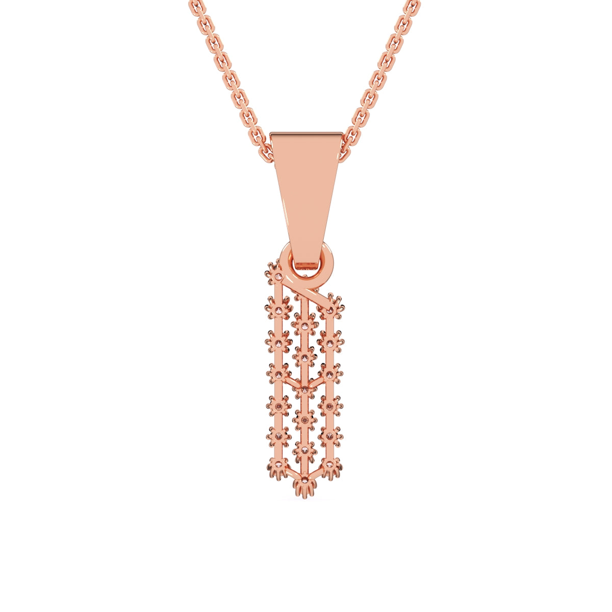 Dazzling Layer Style Diamond Bridal Pendant